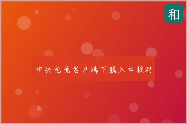 中兴电竞客户端下载入口核对